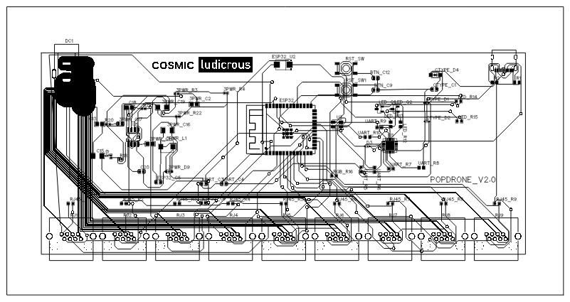 COSMIC 드론 스포츠 PCB 회로 배선 자료